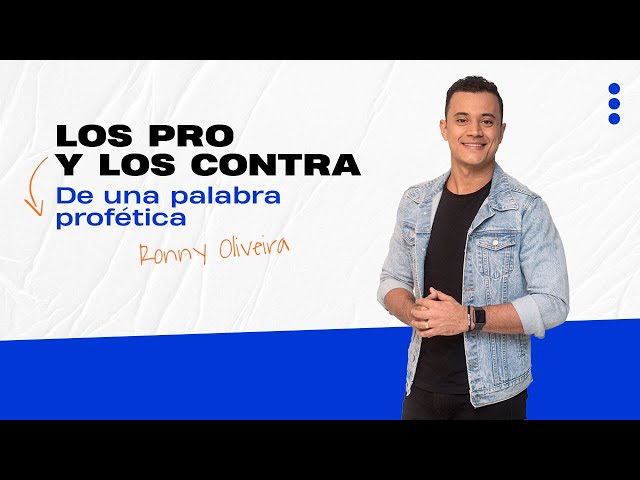 Prophet Ronny Oliveira | The Pros and Cons of a Prophetic Word