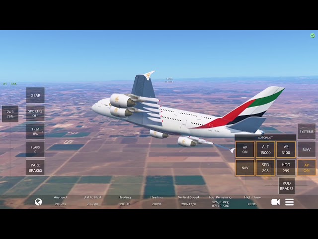 Simulador de vuelo Infinite Flight, configurar plan de vuelo y aproximación por instrumentos