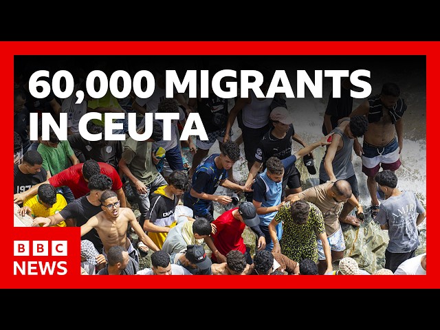 Migrants storm Spanish border - what's happening in Ceuta and why | BBC News