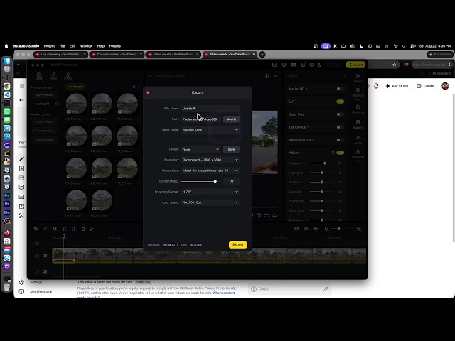 [41] Editing the Botanic Gardens videos (Insta360 X6 / Final Cut Pro)