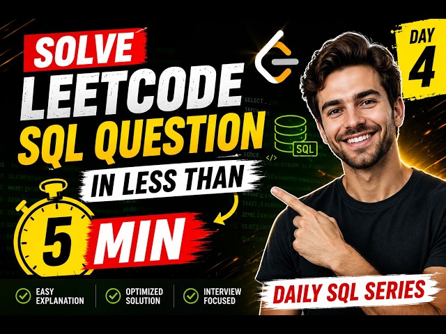 How to Solve SQL Questions in 5 Minutes | LeetCode SQL Interview Question | Day 4