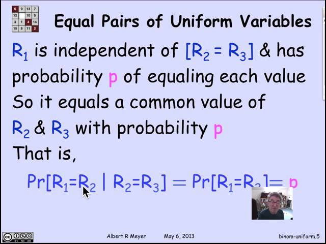 4.4.4 Random Variables: Uniform & Binomial: Video