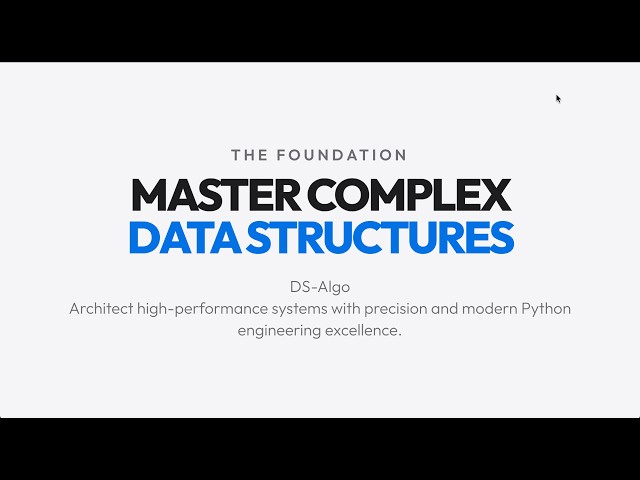 Data Structures and Algorithms in Python | Master Coding & Problem Solving