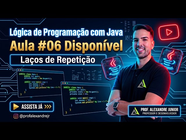 Curso de Lógica de Programação com Java | Aula #06 | Laços de Repetição