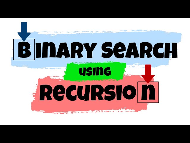 Binary Search Using Recursion JavaScript