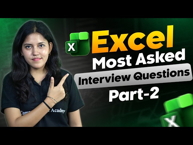 MS Excel Most Frequently Asked Interview Questions & Answers Part 2 | Computer Tech Academy