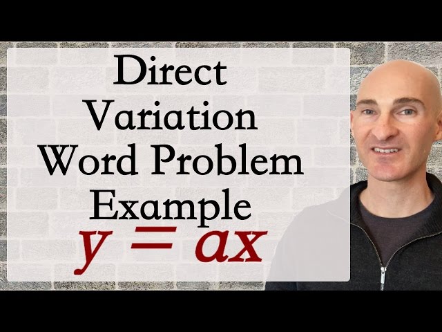 Direct Variation Word Problem Example