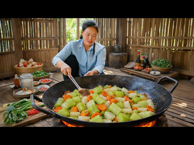 Sweet and Sour Ribs Dinner after Bountiful Gourd Harvest | Cooking and Harvesting | Simple Life
