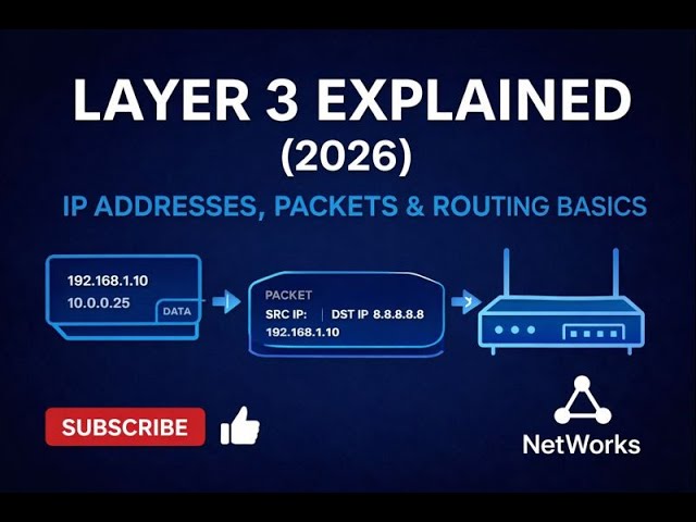 Network Layer 3 Explained (2026) – IP Addresses, Packets & Routing Basics