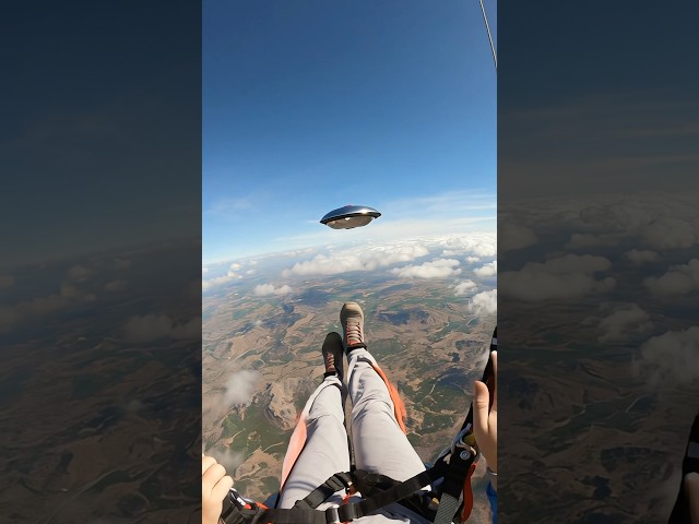 Not Alone Up There — UFO Caught on Parachute Cam #UFOs #ufo #UAP #UAPs #ovni