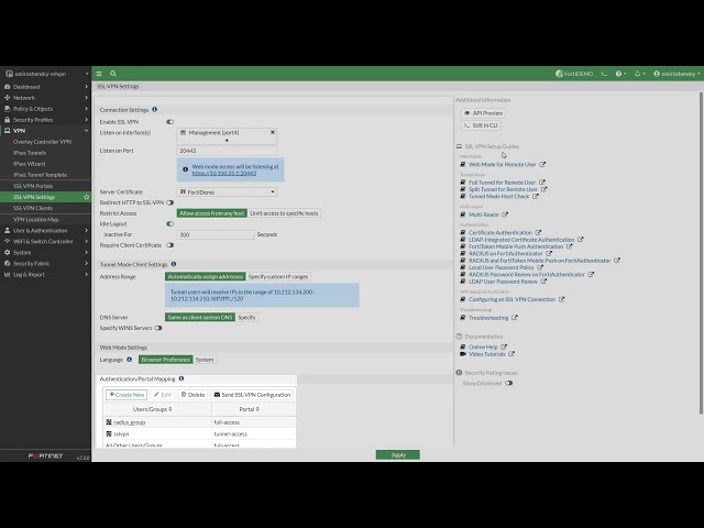 SSL VPN Full Tunnel Setup for Remote Users