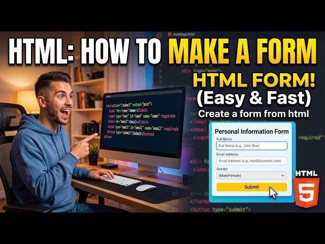 HTML : How to make a Form by using HTML.