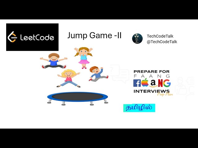 LeetCode 45 | Java Program for jump game 2 explained in tamil 