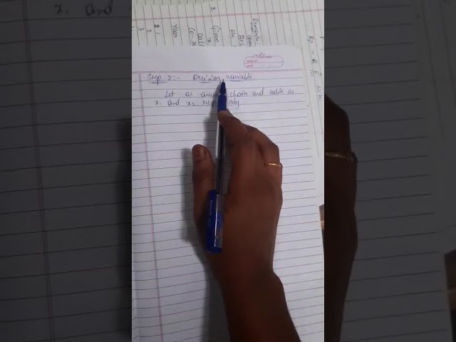 Linear programming problem 