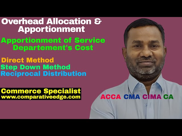 Overhead Allocation & Apportionment | Overhead Distribution | CMA | ACCA | CA  | CPA  |CIA | CIMA |