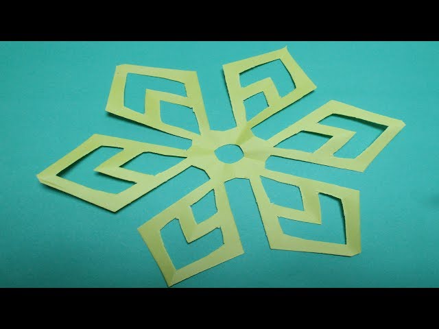 How to make a kirigami paper snowflake#easy paper cutting flower designs.