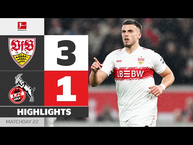 3 Points Under The Lights! | VFB STUTTGART - 1. FC KÖLN | Highlights | Matchday 22 – Bundesliga