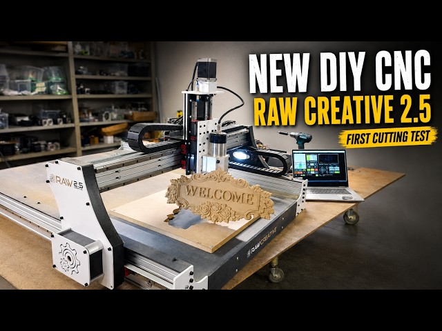 My New DIY CNC Machine – Raw Creative 2.5 First Cutting Test