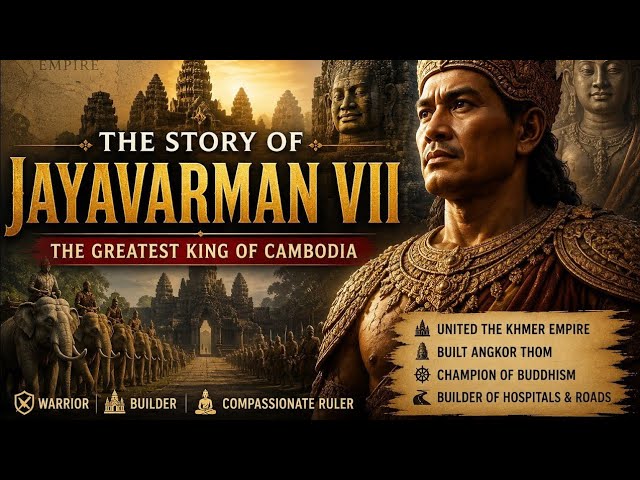 Jayavarman VII - is Widely Recognized as the Founder of the Khmer Empire #story #history 