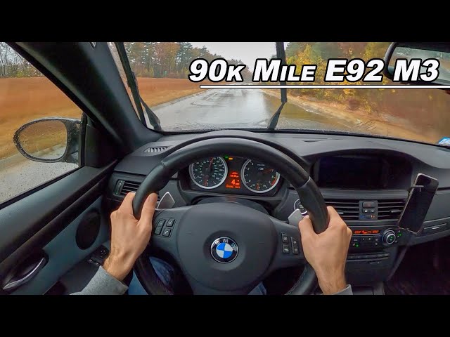 2010 BMW E92 M3- Bargain or Money Pit? Rainy POV Drive (Binaural Audio)
