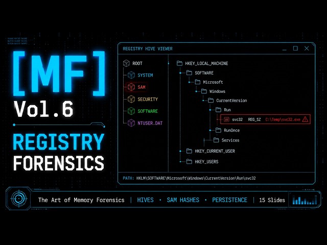 How Malware Survives Reboots (Registry Persistence in Memory) | Memory Forensics Vol.6
