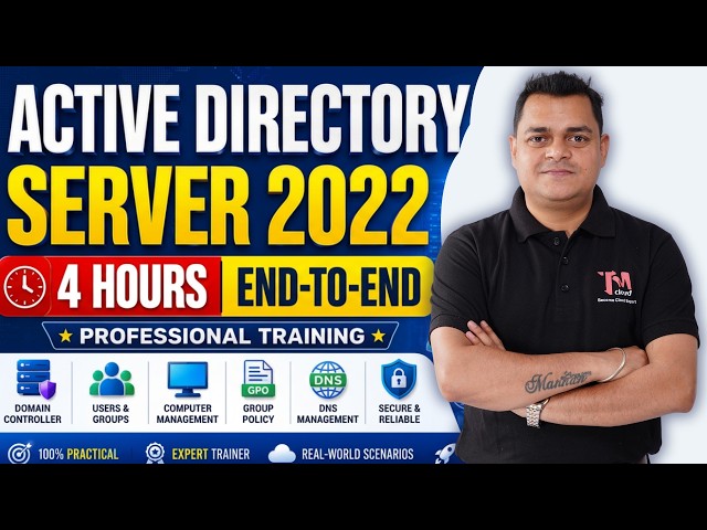 Exclusive Active Directory Server 2022  Full Course 4 Hrs | Basic to Advanced.