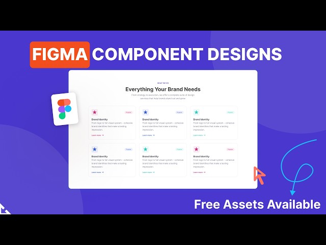 Figma Component UI Design Tutorial | Modern Service Cards UI Design