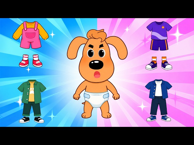 Sherif Labrador  Dress Up & Learn Colors 🌈 Educational Cartoon for Kids
