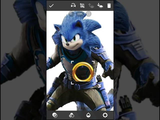 Sonic + Rocket raccoon || fusion art || tech editor 2.0 || #shorts #youtubeshorts