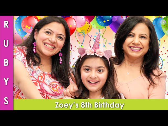 Zoey's 8th Birthday Food Menu and Activities VLOG in Urdu Hindi - RKK