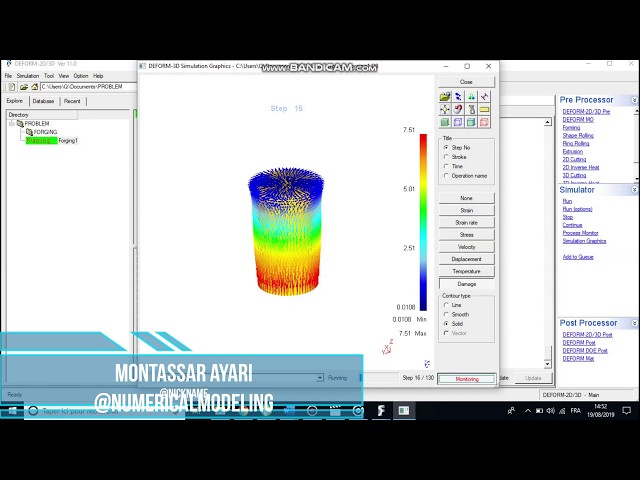 Simulation of open die forging (Numerical modeling deform3D)