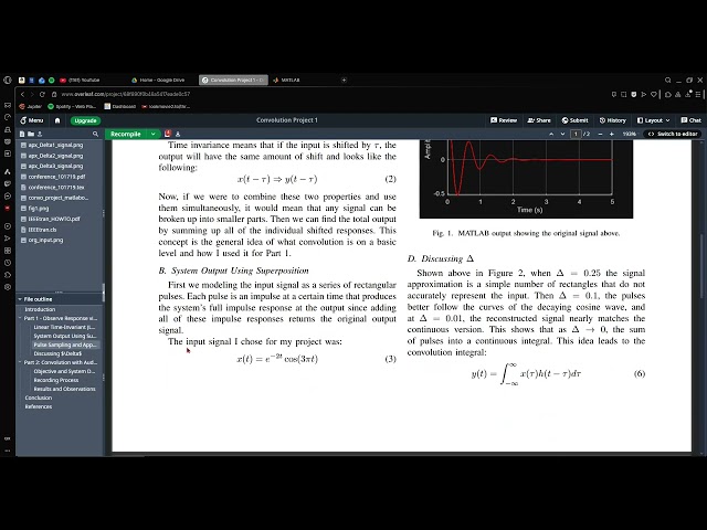 Understanding Convolution Response in Control Systems