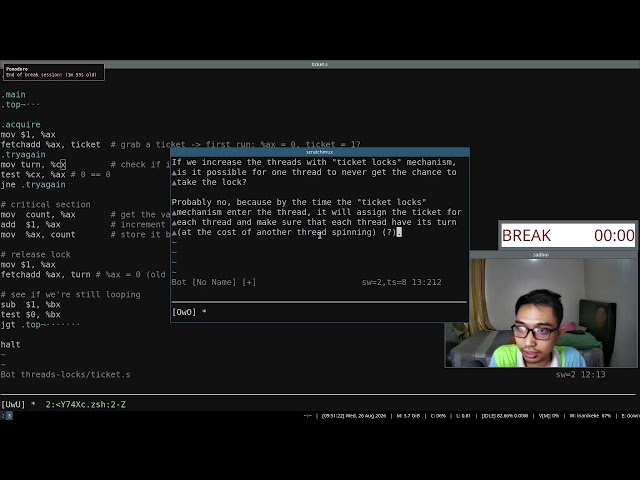 Live study: read along book "Operating Systems: Three Easy Pieces" (Part 186)