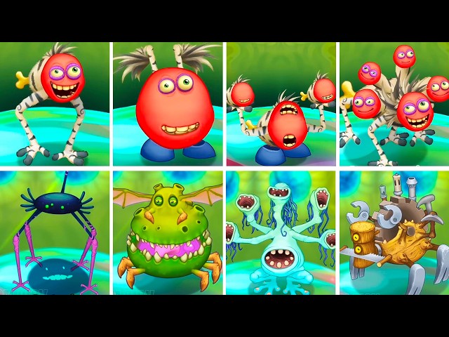 ALL Ethereal Workshop Monsters VS Raw Zebra Monsters | My Singing Monsters