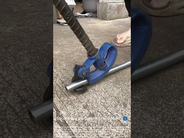 Manual pipe bending in action! ⚙️