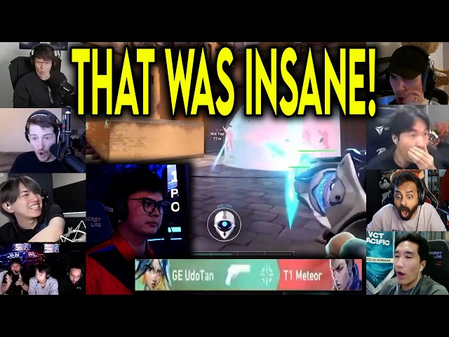 Valorant Streamers React To GE UdoTan UNREAL SHOT On T1 Meteor & PatMen INSANE SHOTS In VCT