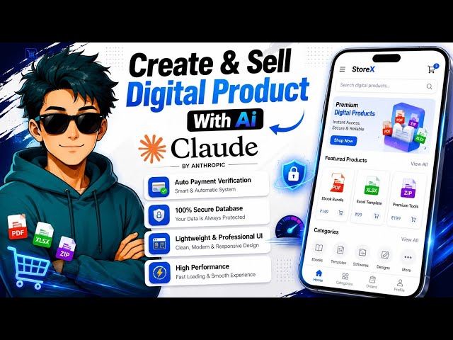 Create & Sell Digital Products with Claude AI | Auto Payment Verification