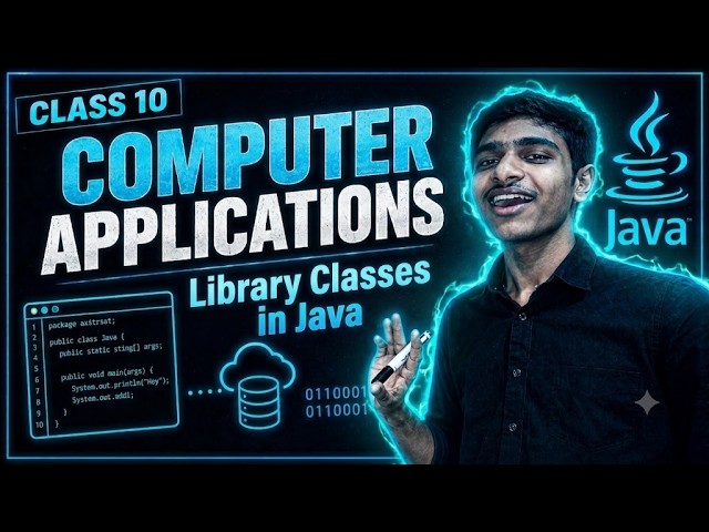 Library Classes in Java |  Class 10 Computer Applications | Paathshaala #1 | Vijay Saathi 💎