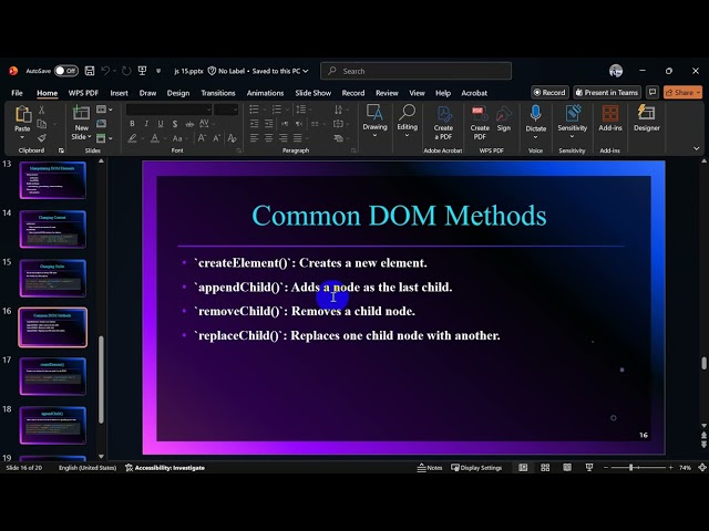 JavaScript DOM Methods (Part 24)