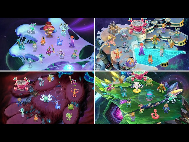 All Ethereal Islet Full Songs (Crystal Islet Updated) | My Singing Monsters
