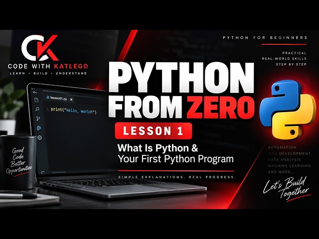 Python From Zero — Lesson 1: What Is Python & Your First Python Program?