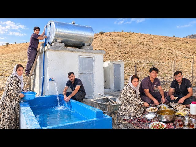 The Amazing House Project of Hossein and Fereshteh: Building a Pool and Installing a Toilet Tank
