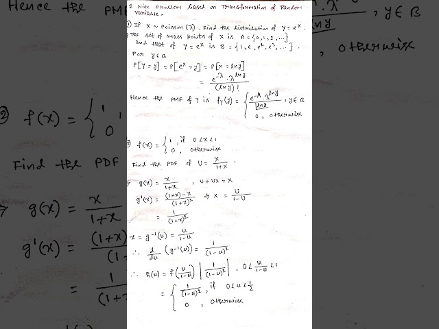 Two Nice Problems based on Transformation of Random Variables