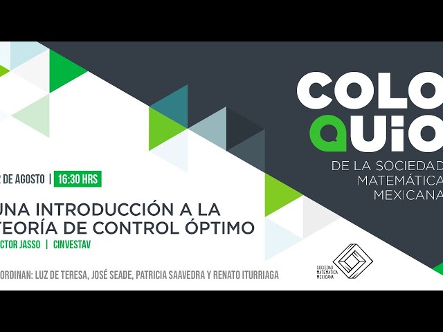 SMM Colloquium | An introduction to optimal control theory.