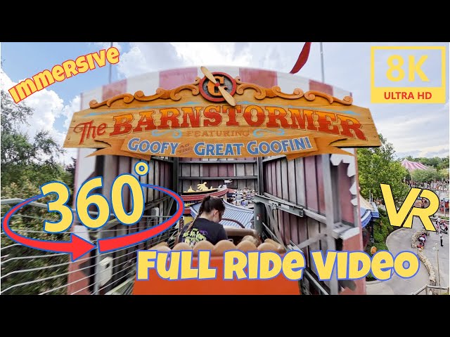 The Barnstormer 360° Ride POV | Disney World Magic Kingdom Family Coaster 8k Fantasyland