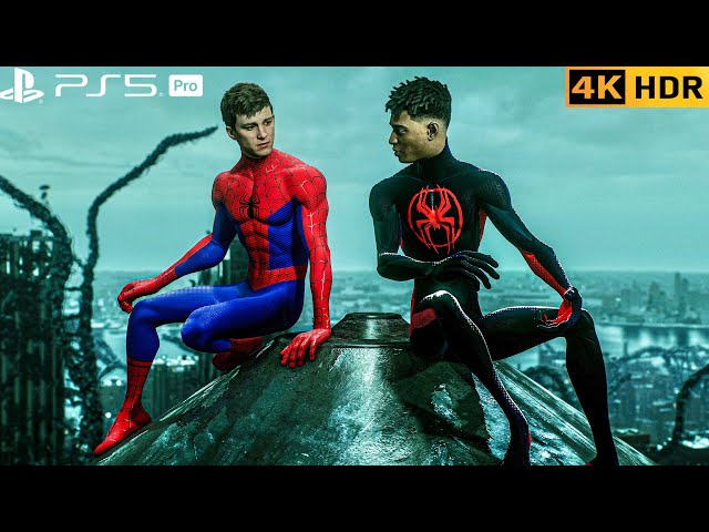 (PS5 PRO) Team Spiderverse Join to Fight Venom Symbiotes | 4K HDR |