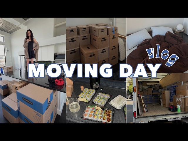 moving into my DREAM loft apartment! | moving day vlog 🚚🖤