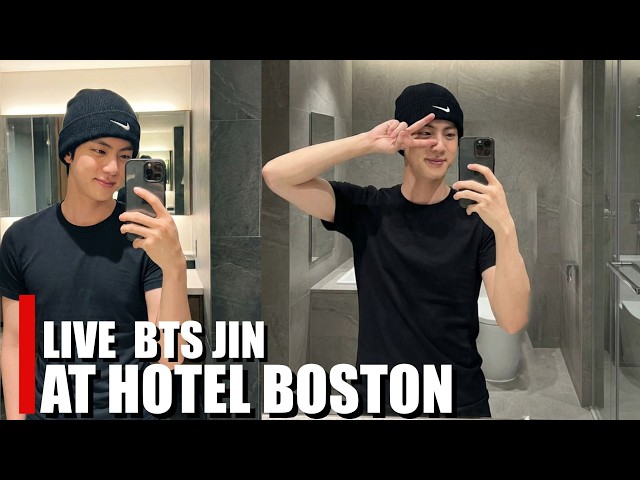 LIVE Jin BTS Jin at Boston Hotel + New Style Update for Tomorrow's Concert