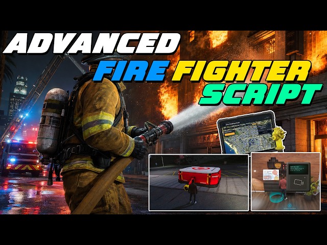 Advanced FireFighter Job Script | Sky System | QBCore/ESX | FiveM Tutorial #294