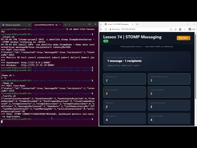 Lesson 74: STOMP Messaging